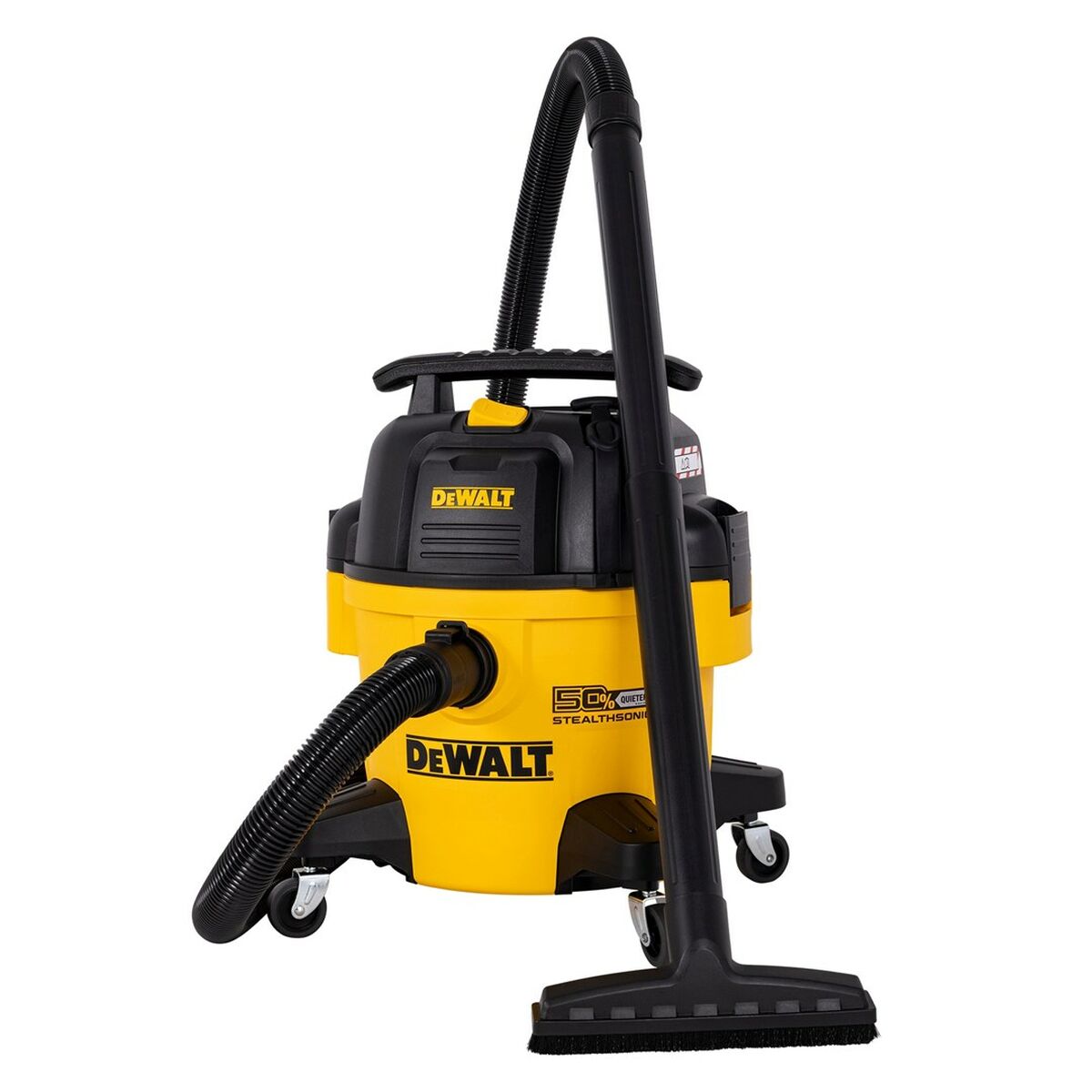 Aspirator DeWALT AT-DXV23P-QT, 800 W, 19 kpa, 23 L, galben/negru, compact, umed si uscat