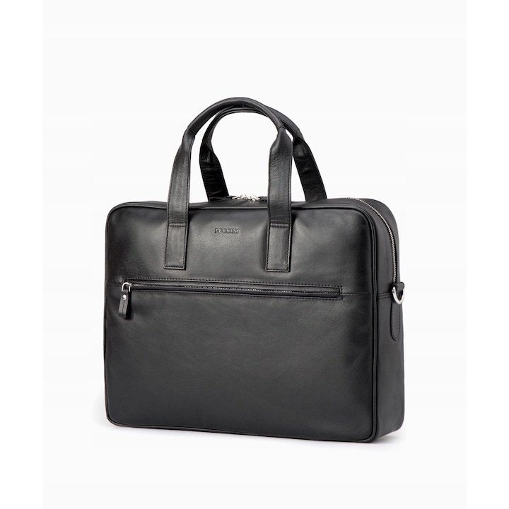 Geanta laptop, Puccini, Negru