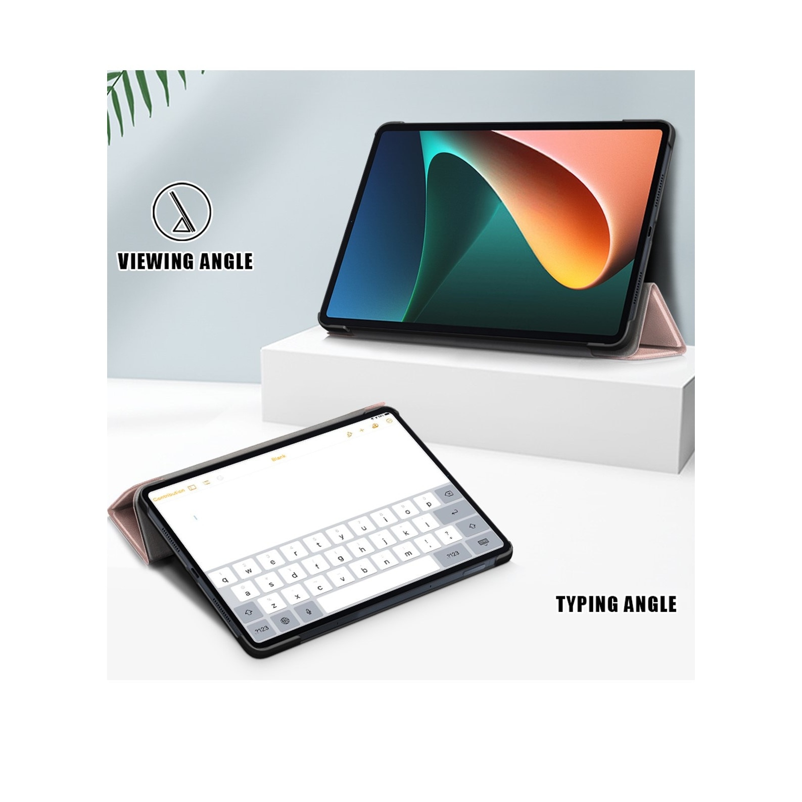 Husa tableta, URBBKING, Compatibila cu Xiaomi Mi Pad 5/5 Pro, Roz