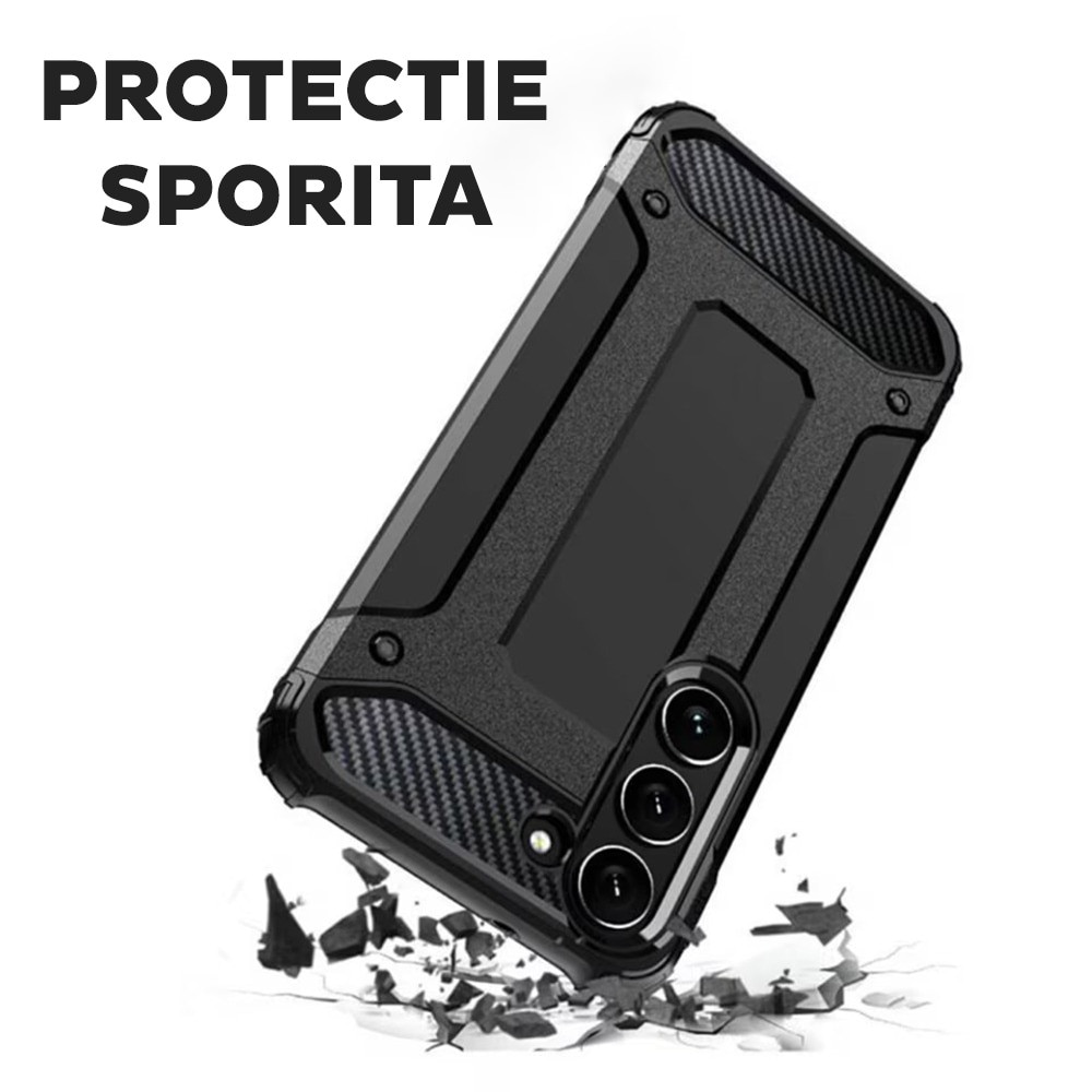 Husa pentru Samsung Galaxy A17 5G / A17 4G Daden® Hybrid Armor, Protectie sporita, Antisoc, Calitate Premium, Negru