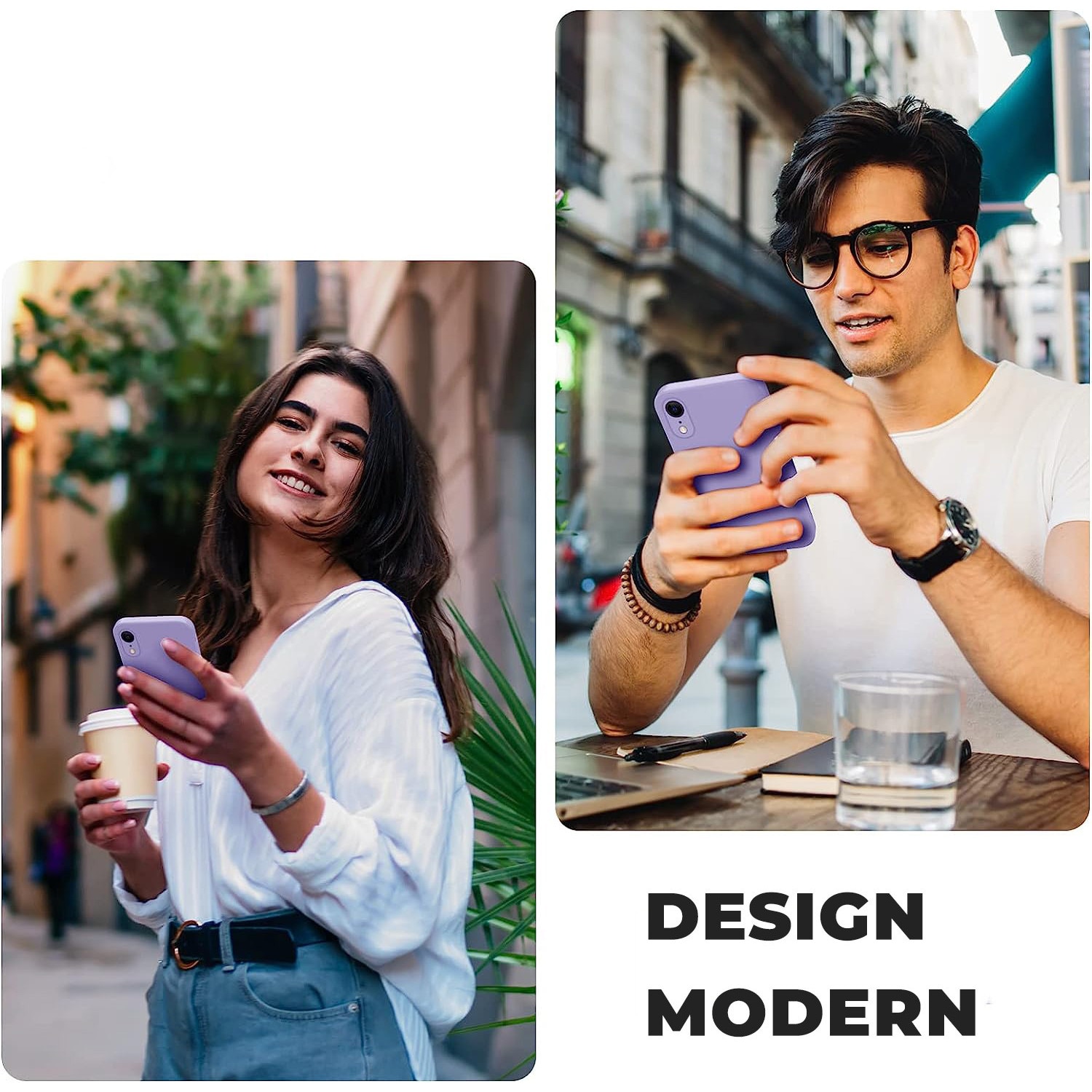 Husa Daden® Soft Silicone compatibila cu iPhone XR, Interior din Microfibra, Protectie sporita, Mov