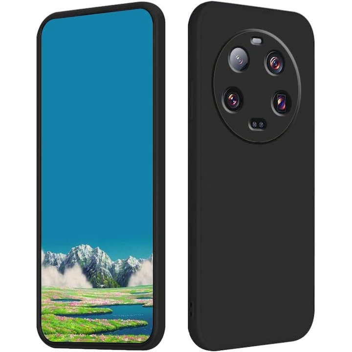Husa de Protectie, Flippy, pentru Xiaomi 14 Ultra, Liquid Silicone, cu Microfibra pe Interior, Protectie Antisoc, Compatibil Incarcare Wireless, Negru