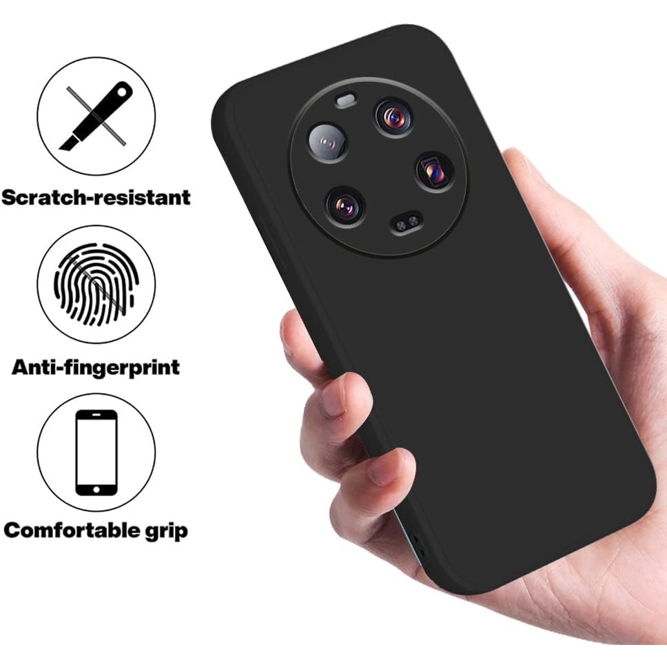 Husa de Protectie, Flippy, pentru Xiaomi 14 Ultra, Liquid Silicone, cu Microfibra pe Interior, Protectie Antisoc, Compatibil Incarcare Wireless, Negru