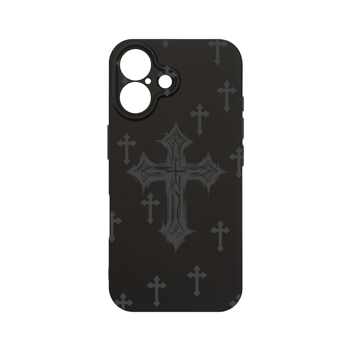 Husa Pentru Apple iPhone 16, BestCase® Slim Premium Silicon 1.2MM, Cross, Microfibra in interior, Antisoc, Protectie camera si ecran, PB 1474