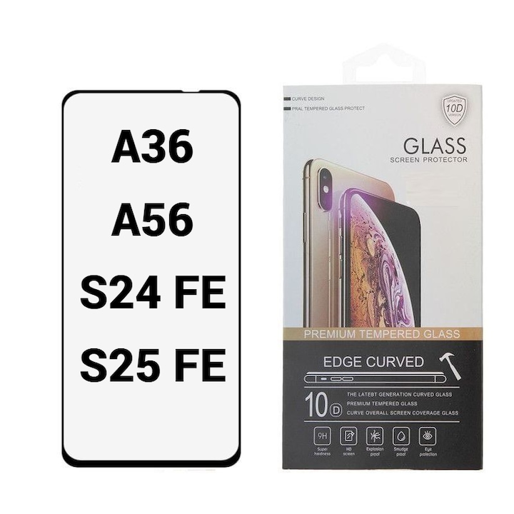 Folie Protectie Ecran 10D pentru Samsung A36 / A56 / S24 FE / S25 FE