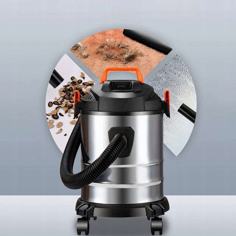 Aspirator multifunctional 2000W, 20L, 18kPa, cu functie de suflare, inox, cablu 6m