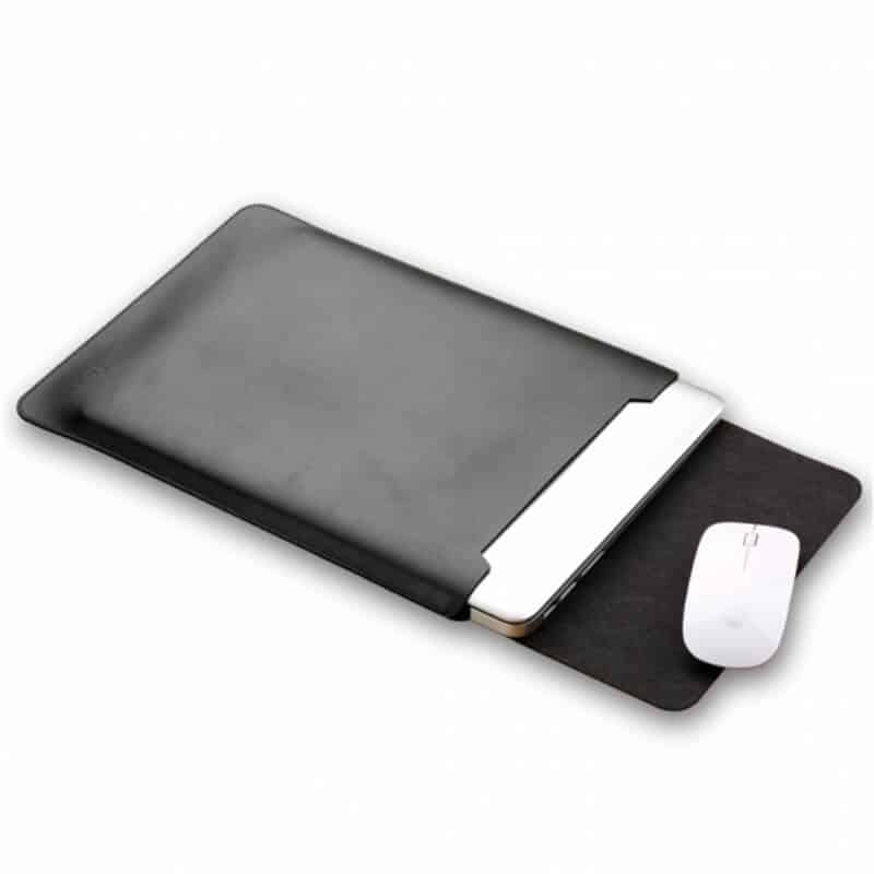 Husa Edman Minimalist M15 pentru Apple Macbook Air de 15.4", 38x27x0.5cm, cu mousepad, din piele si material textil