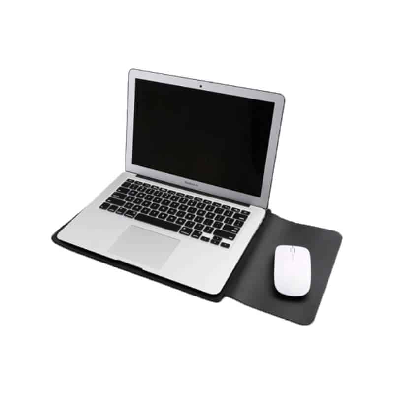 Husa Edman Minimalist M15 pentru Apple Macbook Air de 15.4", 38x27x0.5cm, cu mousepad, din piele si material textil