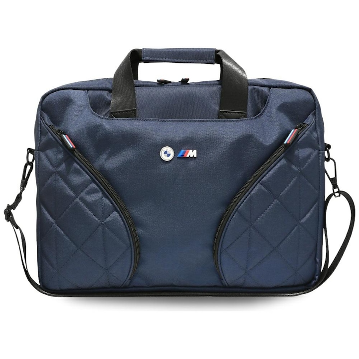 Geanta laptop BMW Nylom Pockets&Metal Logo 16", granat, 3666339540272