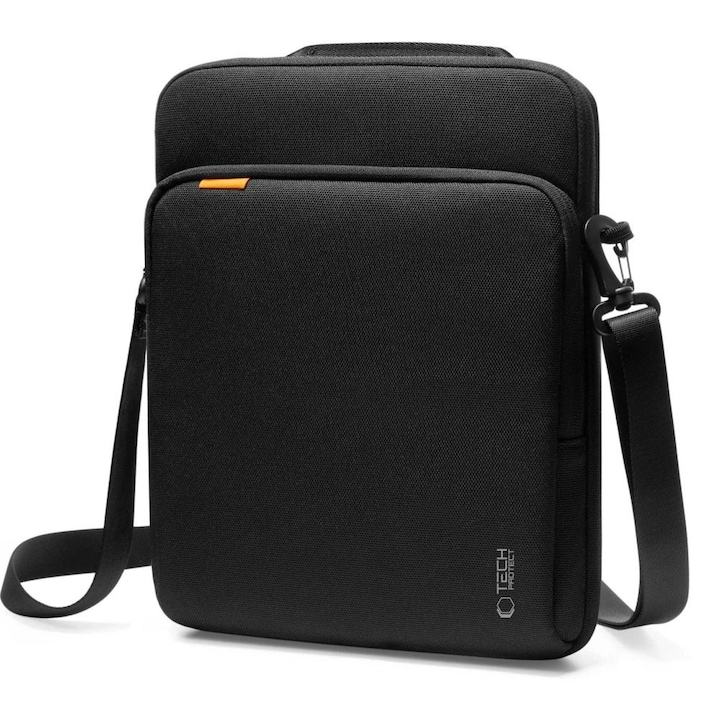 Geanta laptop, Tech-Protect, Defender VR, Pentru laptop de 16 inch, 40 x 29.5 x 4.8 cm, Negru