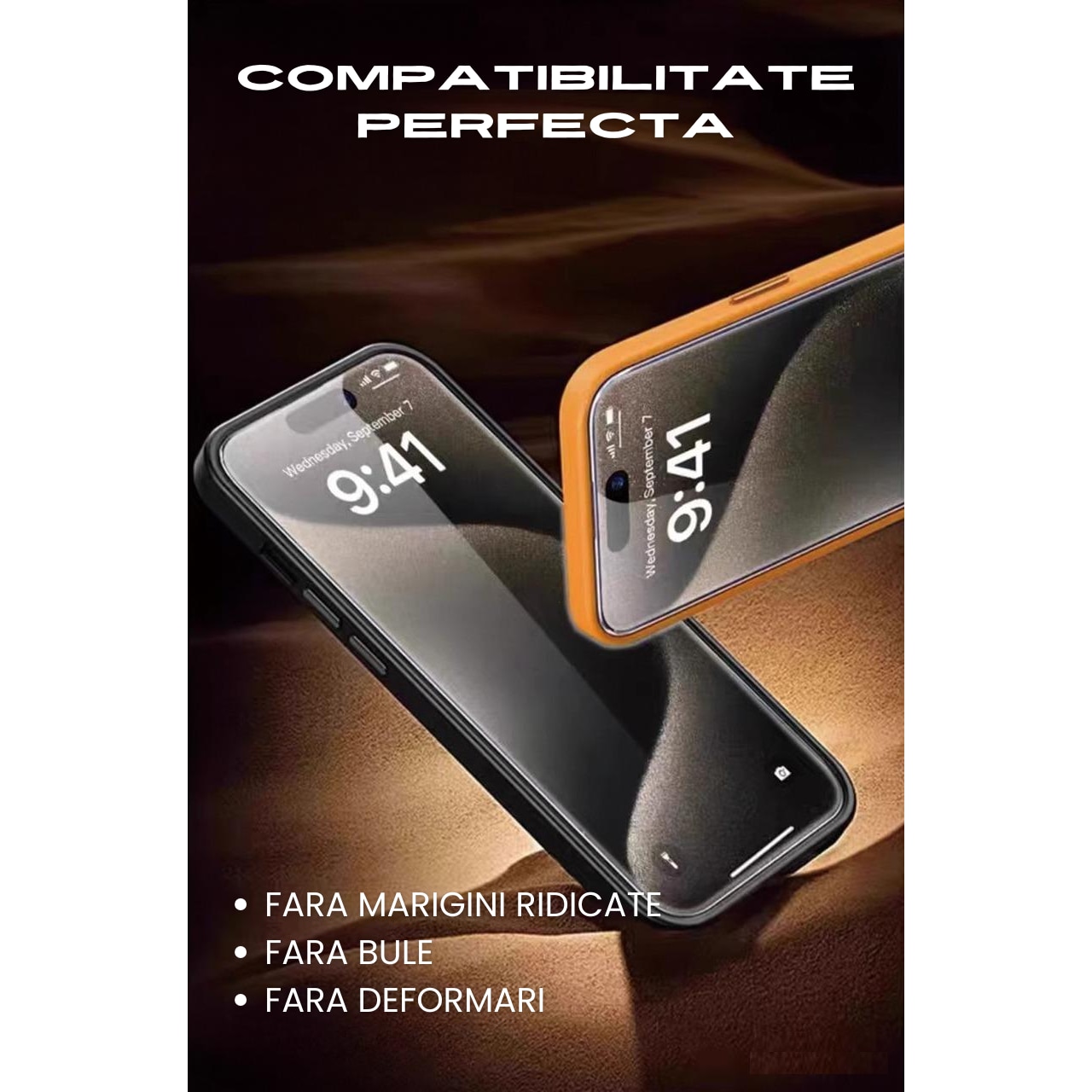 Set 2 Folii Pentru Iphone 16 ProMax Privacy Fara Margini Negre, Sticla Securizata, Ez Fit instalare usoara cu EASYAPP pentru indepartarea prafului, SLSpeed, Anti-zgarieturi, Anti-amprenta, Anti-explozie, Anti-soc