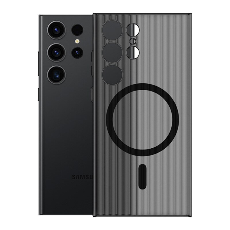 Husa telefon TREXORA pentru Galaxy S25 Ultra, neagra, TPU, rezistenta la zgarieturi, compatibila cu MagSafe