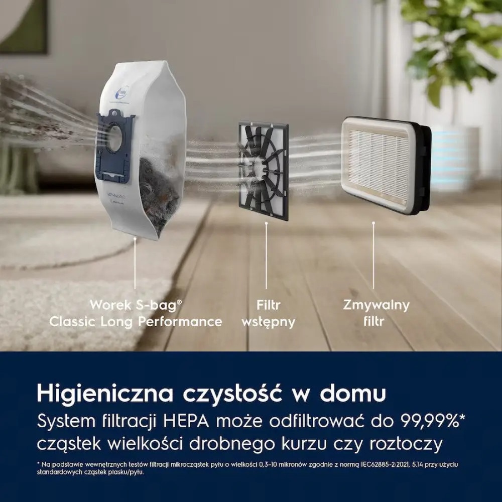 Aspirator cu sac, Electrolux, model Eb51C1Og, 2 perii, verde ocean
