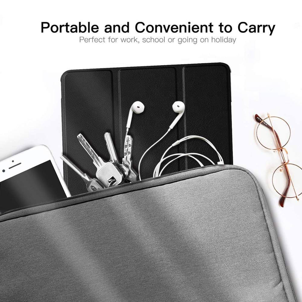 Husă tabletă Fold Pro, neagră, pentru Samsung Galaxy Tab S5e 10.5, piele ecologică, protecție 360