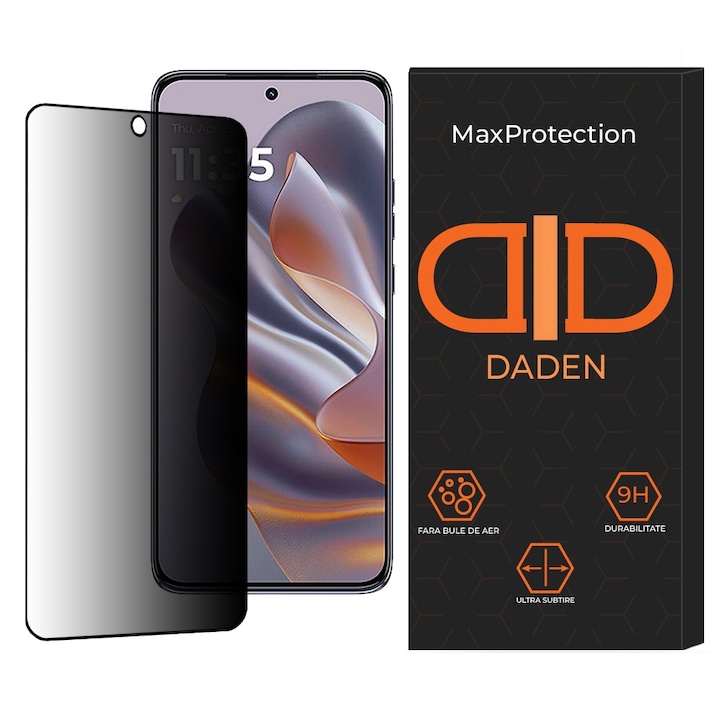Folie Sticla Privacy pentru Motorola Edge 50 Neo / Motorola ThinkPhone 25 Daden MaxProtection, Full Cover, Protectie Profesionala, Ultra Rezistenta, Calitate Premium