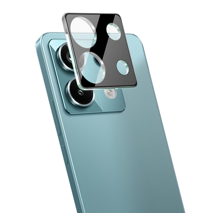 Folie Camera pentru Xiaomi Redmi Note 13 4G - Techsuit Full Camera Glass - Black
