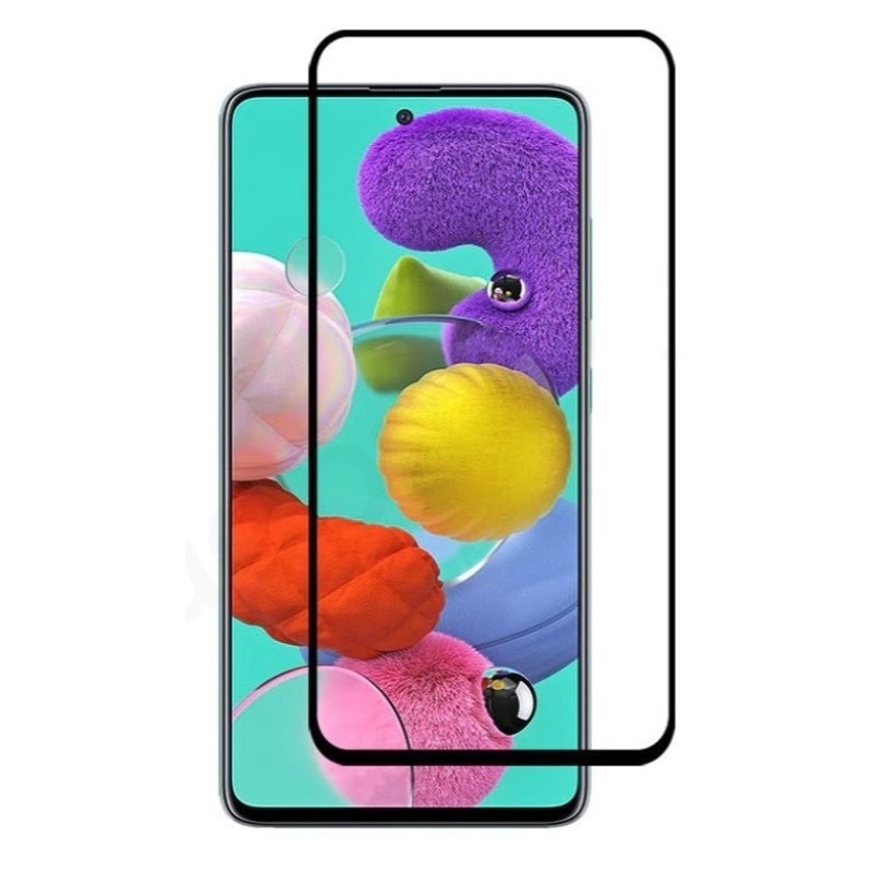 Folie de Sticla 5D Tempered Glass Full Glue Negru, Acoperire Completa pentru Samsung Galaxy A51