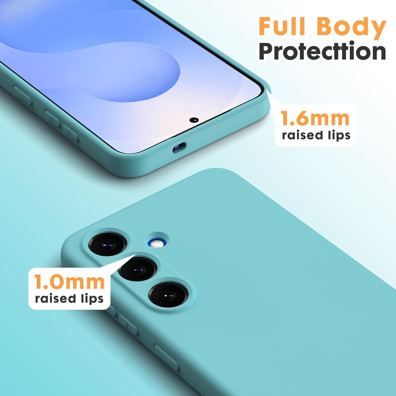 Husa Soft Touch, slim, ALC Mobile, anti soc, compatibila cu Samsung Galaxy A36, Turqoise Tpu