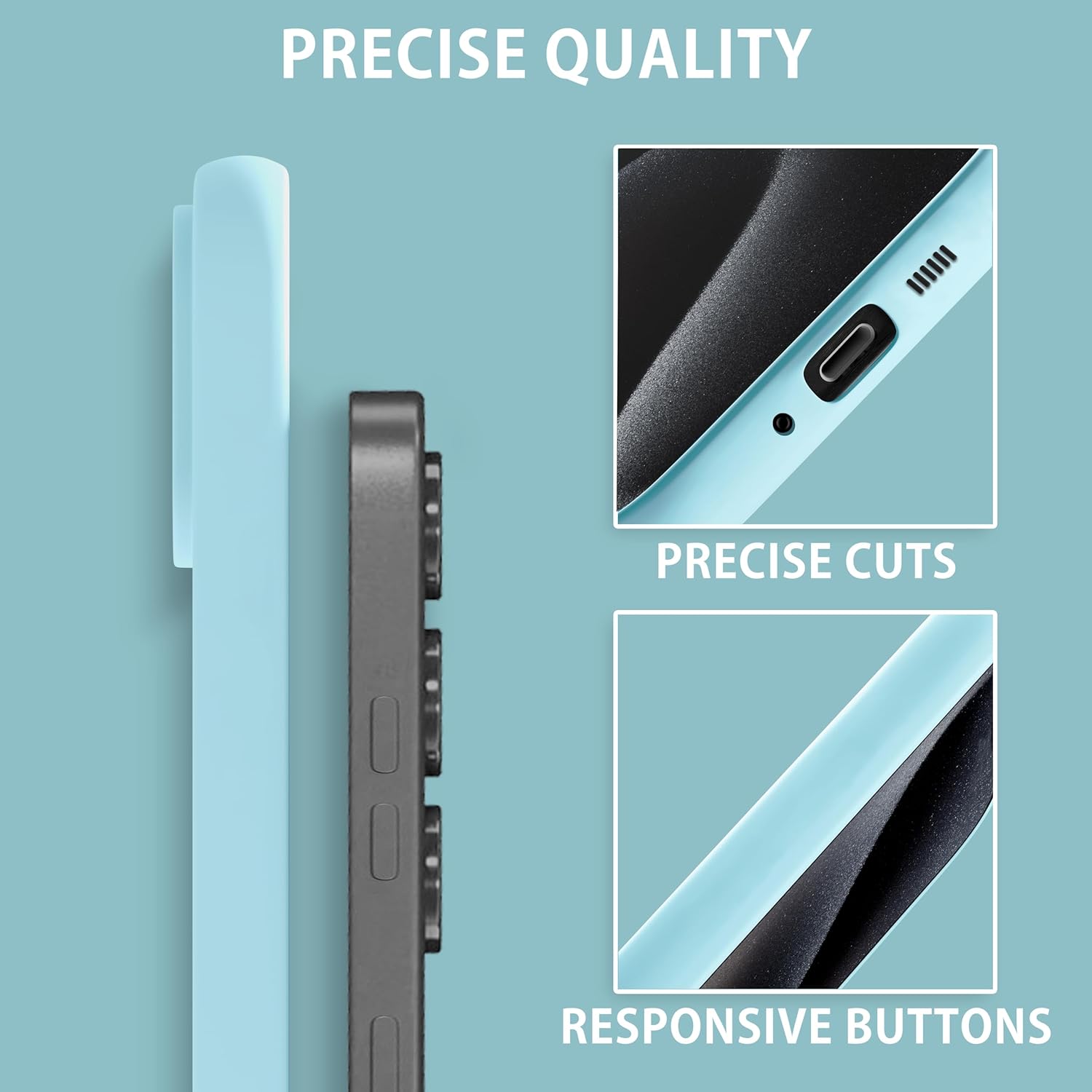 Husa Soft Touch, slim, ALC Mobile, anti soc, compatibila cu Samsung Galaxy A36, Turqoise Tpu