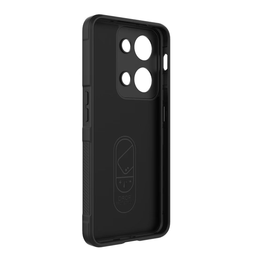 Husa telefon, pentru OnePlus Nord 3 5G Heavy Duty 3D cu dungi senzoriale Soft Silicone Full Portection Rezistent la socuri, Gri deschis