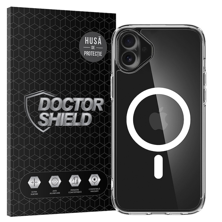 Husa de Protectie, Compatibila cu Apple iPhone 16 Plus, Doctor Shield Fantom, MagSafe