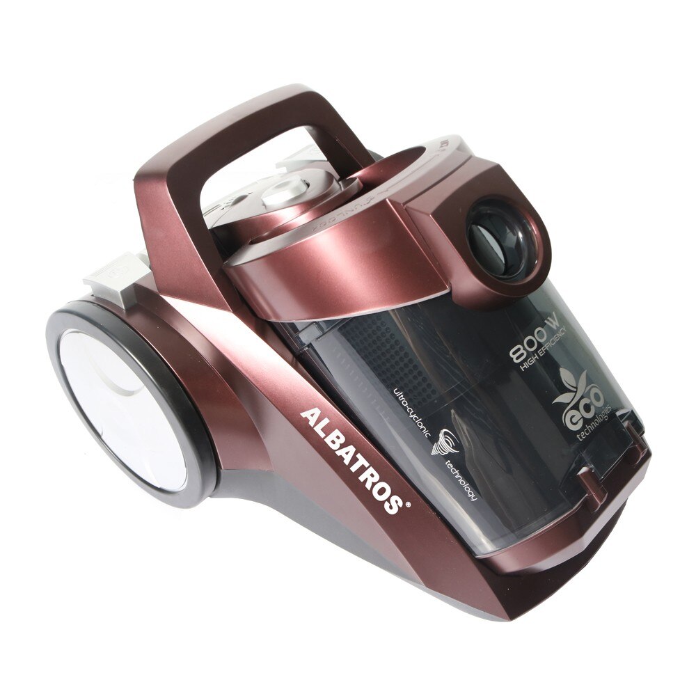 Aspirator Albatros Rebel 80 Eco, ciclonic, fara sac, aspirare uscata, filtru Hepa, 4 l, 800 W