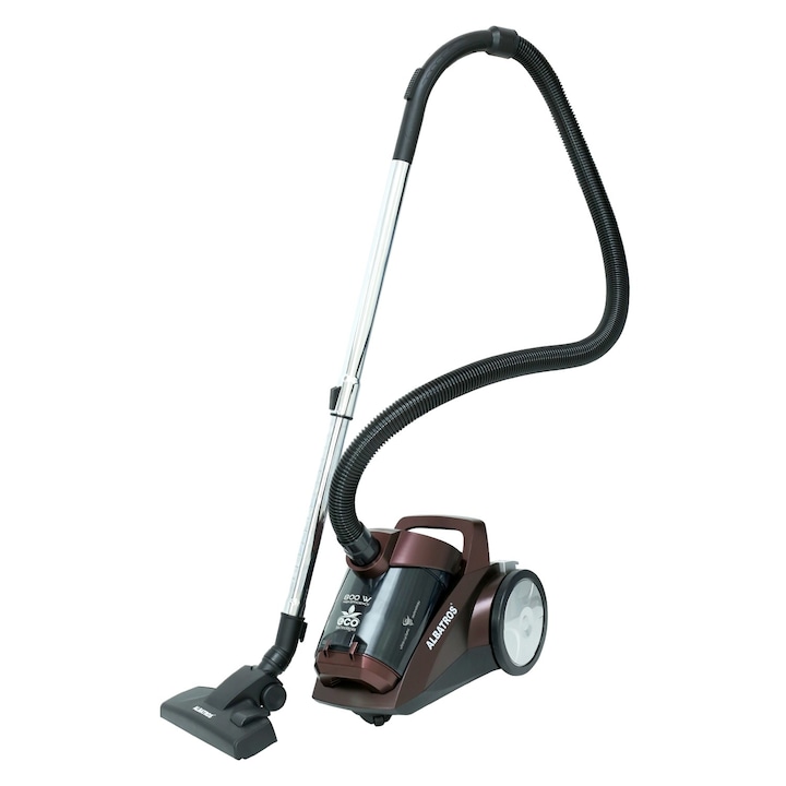 Aspirator Albatros Rebel 80 Eco, ciclonic, fara sac, aspirare uscata, filtru Hepa, 4 l, 800 W