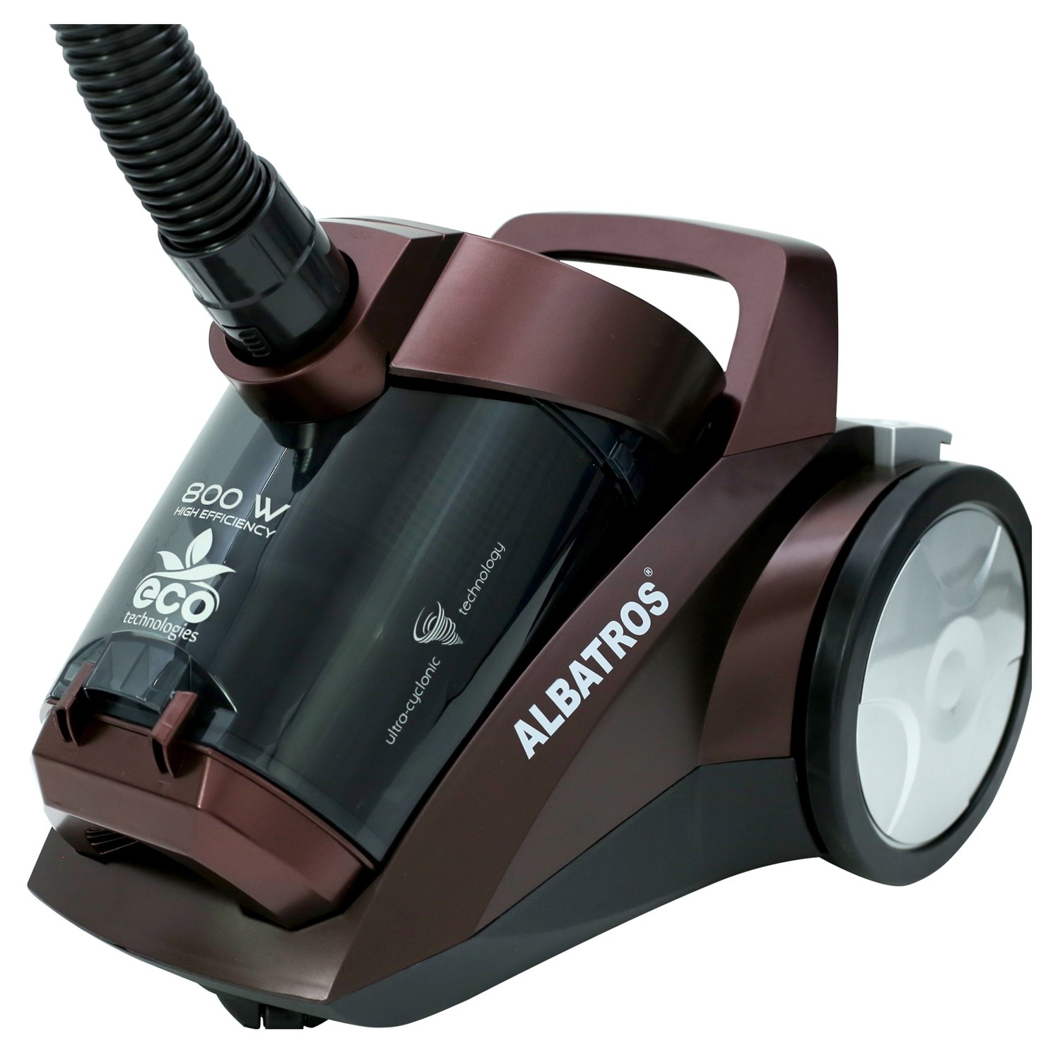 Aspirator Albatros Rebel 80 Eco, ciclonic, fara sac, aspirare uscata, filtru Hepa, 4 l, 800 W