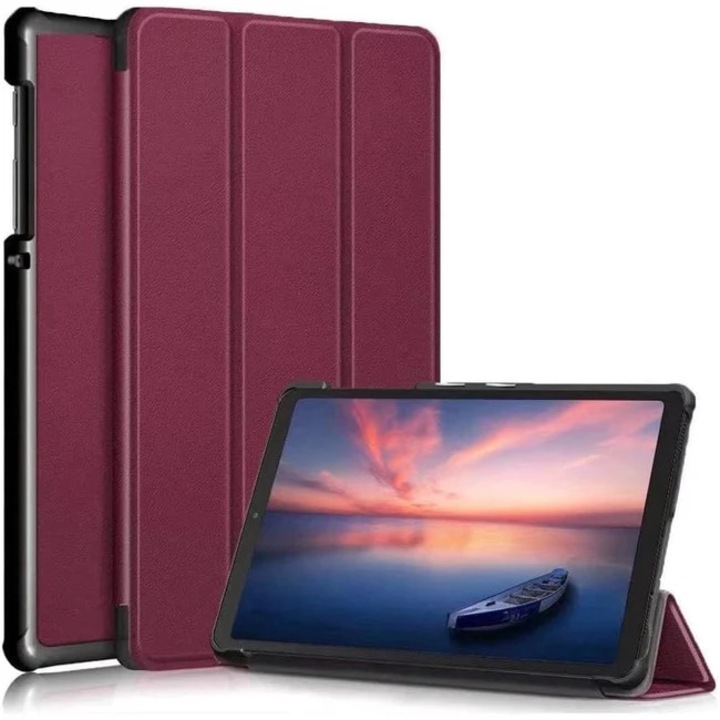 Husa Sigloo pentru tableta Lenovo Idea Tab Pro 12.7" – Slim, Tri-Fold Magnetic, Piele Ecologica, Stand Reglabil, – Burgundy