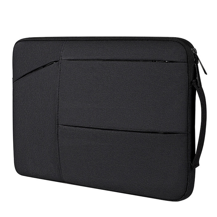 Geanta laptop, BGHYHYHI, poliester, impermeabila, 11.6-12.5 inch, 33.5x22.5x3cm, negru