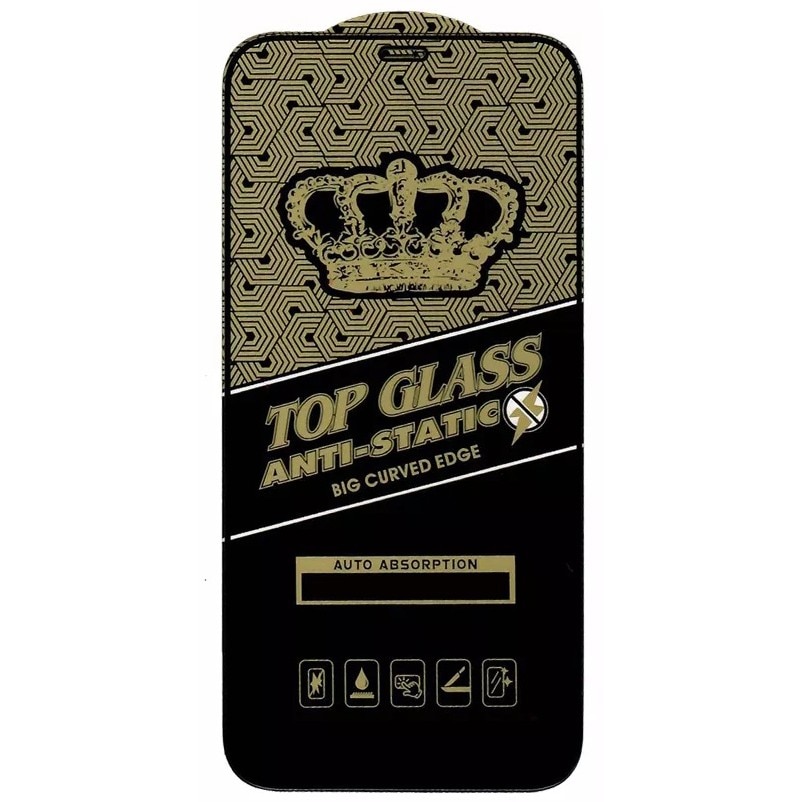 Folie ecran Flippy pentru iPhone 14 Pro, Sticla ESD, Top Glass, Anti-static, Negru
