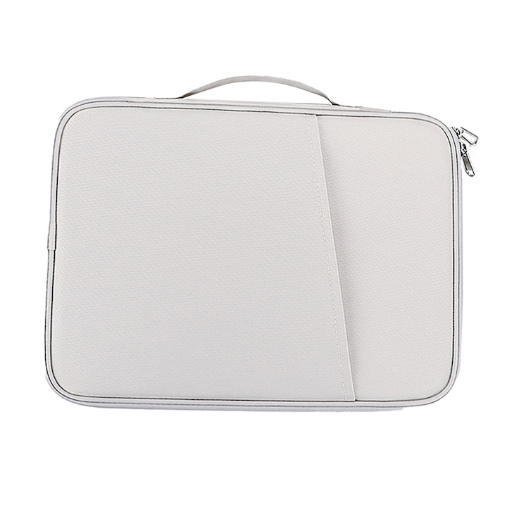 Geanta pentru laptop/tableta BGHYHYHI, 10.8-11 inch, poliester impermeabil, alb