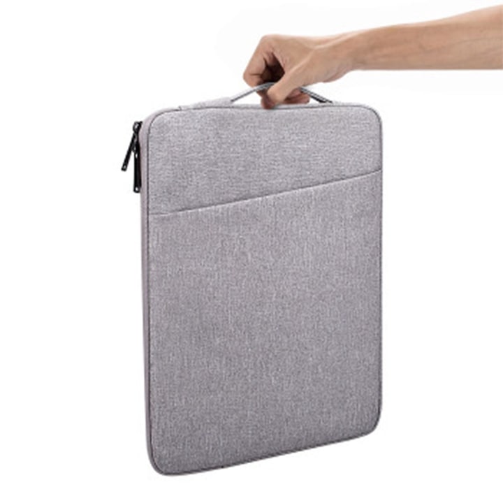 Geanta laptop, AMRINUGL, 13.3, gri, poliester/catifea