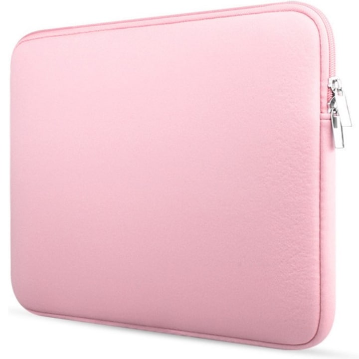 Etui laptop 13-14 inch, rozpink, material poliester, dimensiuni 32,5x23x1,8 cm, set accesorii