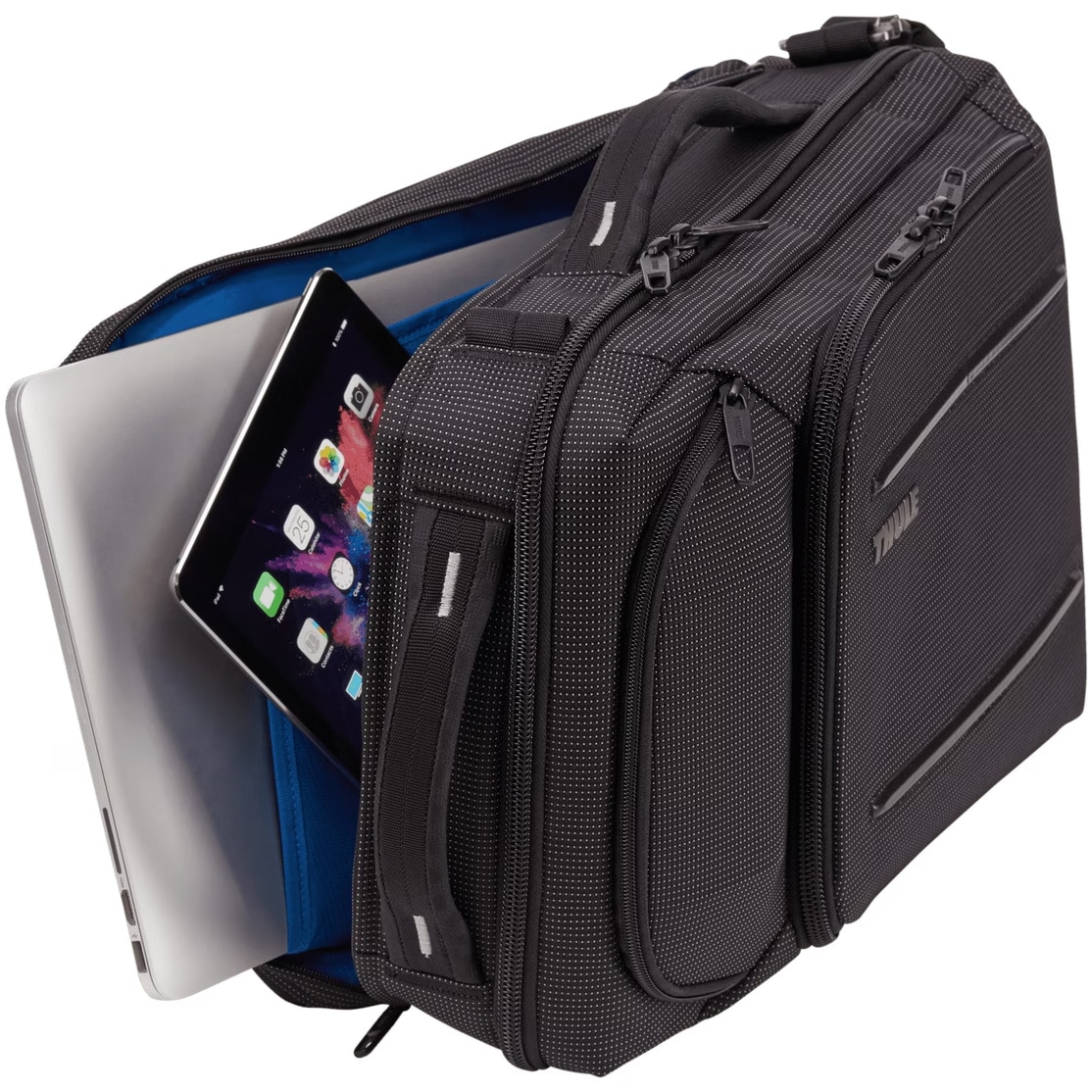 Rucsac / Geanta Thule Crossover 2, Geanta convertibila in Rucsac pentru notebook de max. 15.6 inch, 2 compartiment, buzunar frontal x 2, buzunar lateral x 2, waterproof, nylon, negru