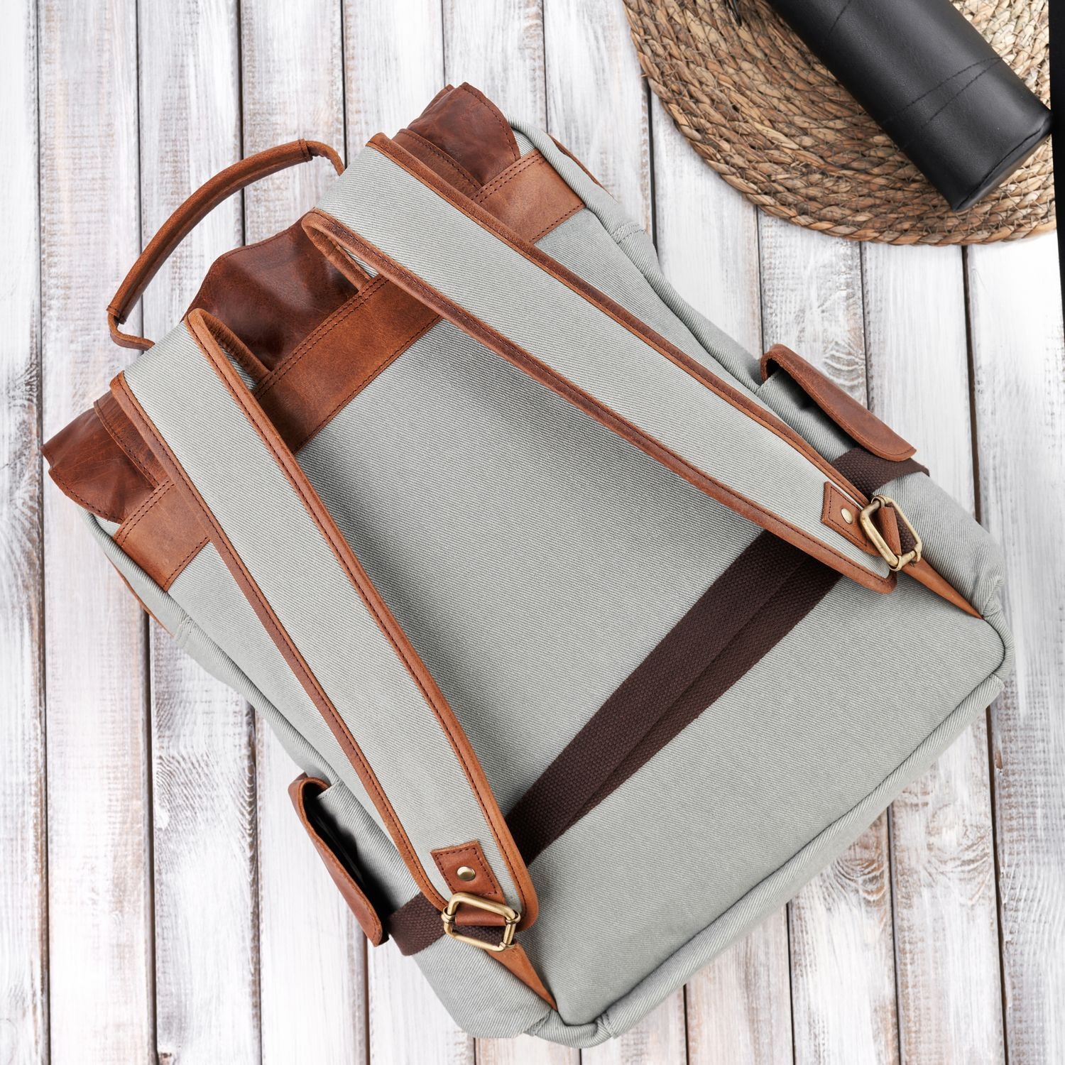 Rucsac pentru laptop de calatorie din piele pentru barbati Paolo Peruzzi