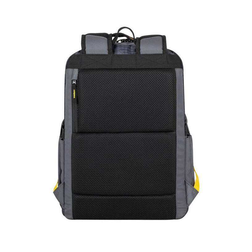 Rucsac pentru laptop de 15.6" Erebus, Rivacase, Poliester, 20 l, 310 x 185 x 460 mm, Gri / Galben