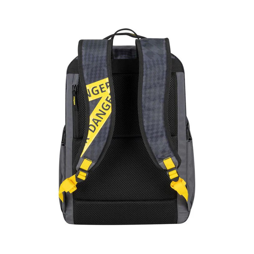 Rucsac pentru laptop de 15.6" Erebus, Rivacase, Poliester, 20 l, 310 x 185 x 460 mm, Gri / Galben