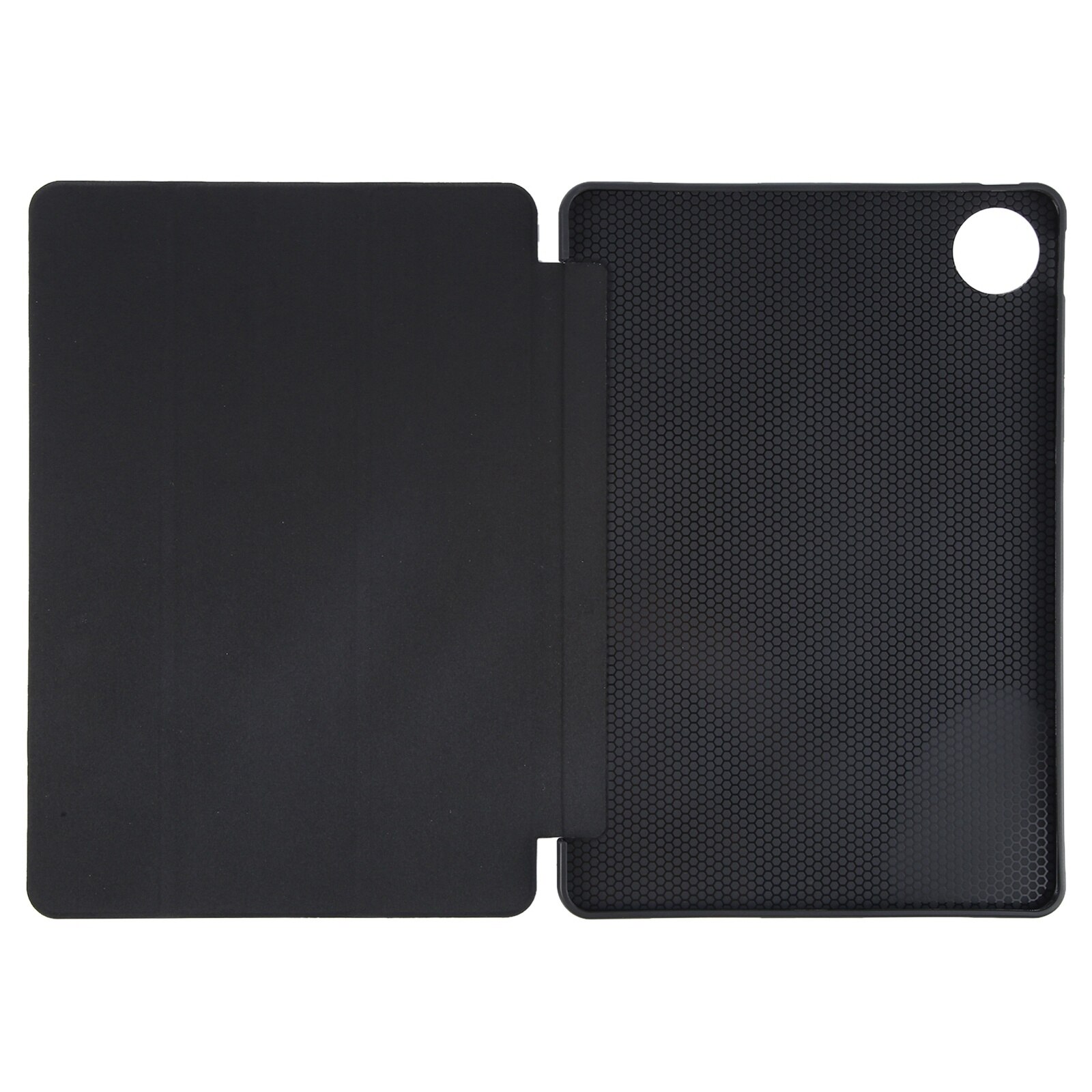 Husa tableta pentru Huawei MatePad Pro 12.2, silicon + piele PU, tip carte tri-fold, protectie anti-zgarieturi, acces complet la porturi, negru