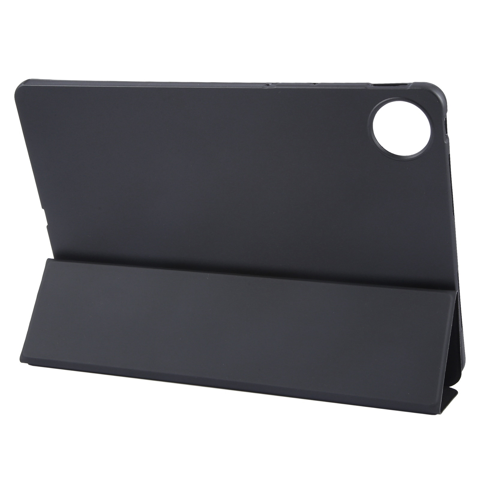 Husa tableta pentru Huawei MatePad Pro 12.2, silicon + piele PU, tip carte tri-fold, protectie anti-zgarieturi, acces complet la porturi, negru