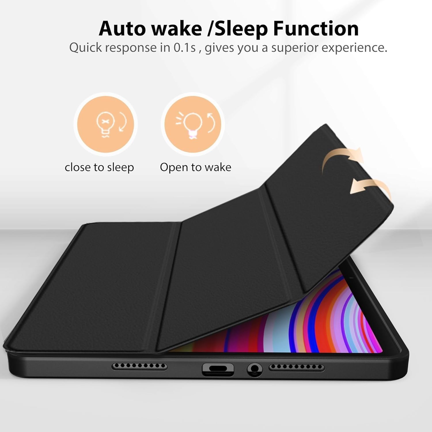 Husa pentru Samsung Galaxy Tab A11 Plus Soft Shell cu functie wake-up/sleep si compartiment pentru stylus, tip stand - mov