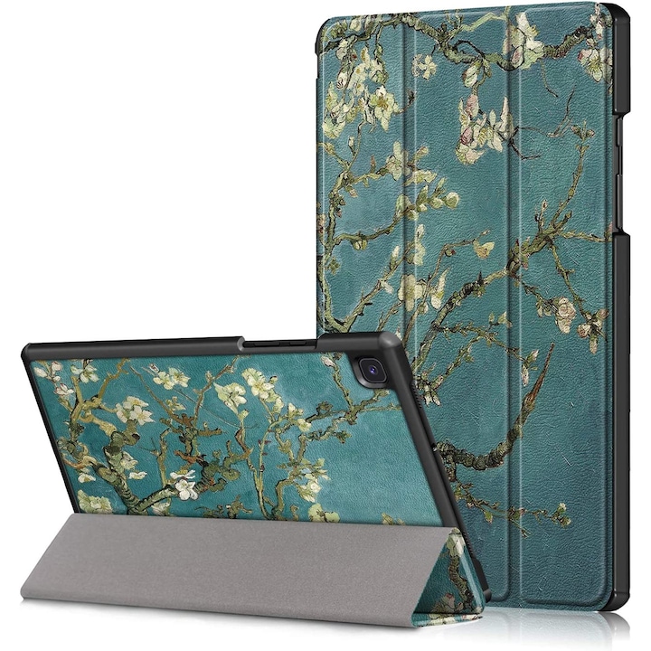 Husa Slim Sigloo, Smart Cover, Trifold, pentru tableta Huawei Matepad 11 (2021), 10.95 inch, model Painted Tree