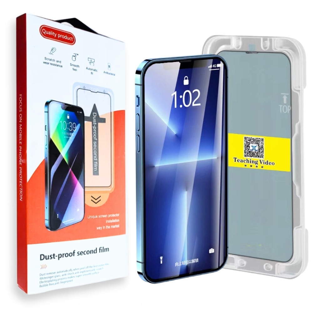Folie de protectiem pentru Apple, iPhone 16 Pro, 3D, 9H, instalare usoara, neagra, set cu rama, sticla securizata, rezistenta la zgarieturi, transparenta, calitate superioara, potrivire perfecta