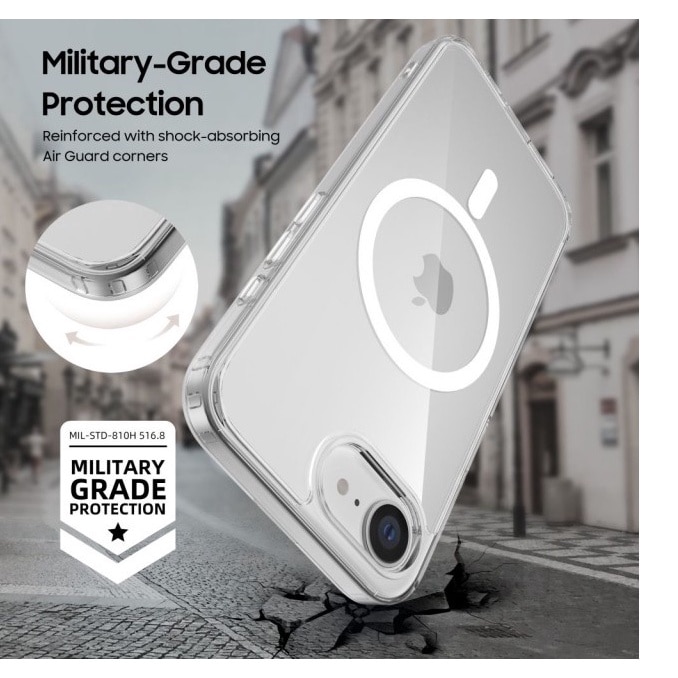 Husa Upzz Flexair Magsafe Compatibila Cu iPhone 16e, Tehnologie Air Cushion, Super Protectie, Transparenta