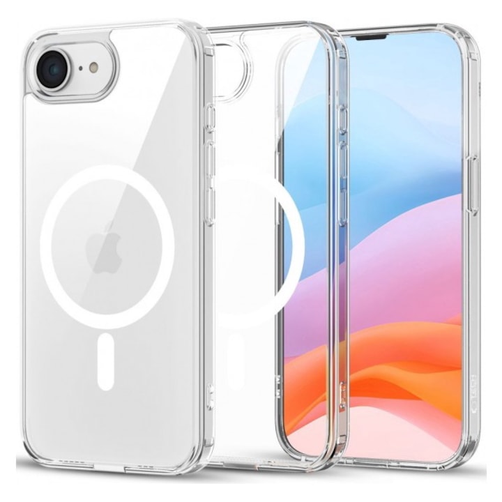 Husa Upzz Flexair Magsafe Compatibila Cu iPhone 16e, Tehnologie Air Cushion, Super Protectie, Transparenta