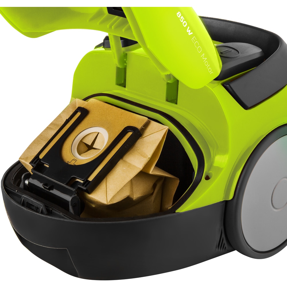 Aspirator cu sac de praf, Sencor, 850 W, Capacitate sac de praf 1,5 litri, Verde