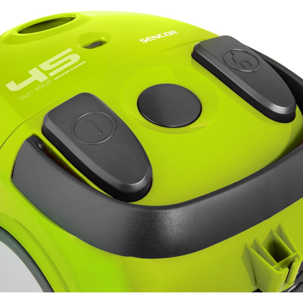 Aspirator cu sac de praf, Sencor, 850 W, Capacitate sac de praf 1,5 litri, Verde