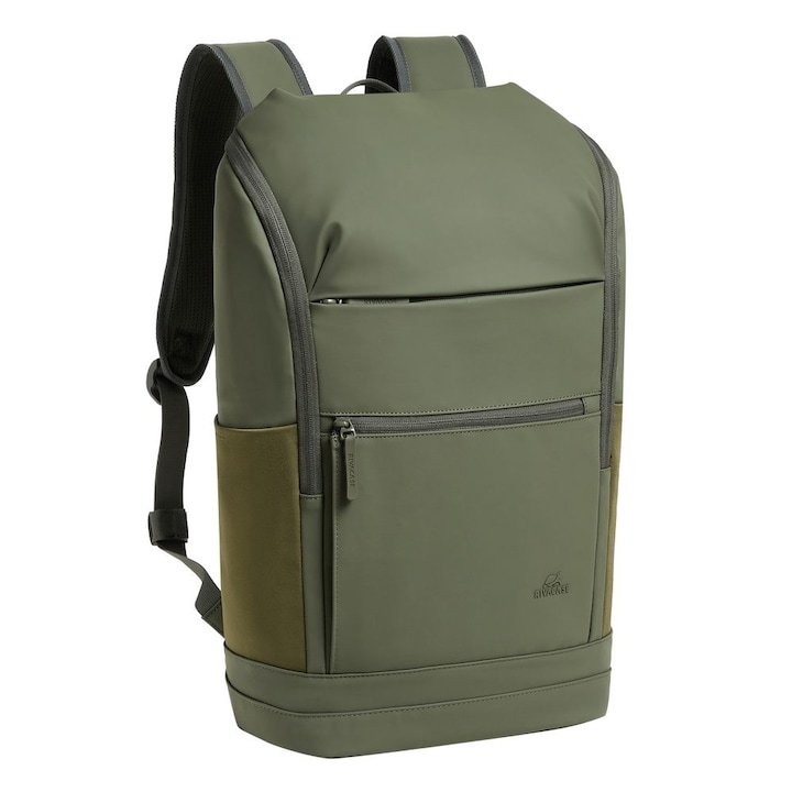 Rucsac urban RivaCase, 20L verde masliniu 470x270x170mm