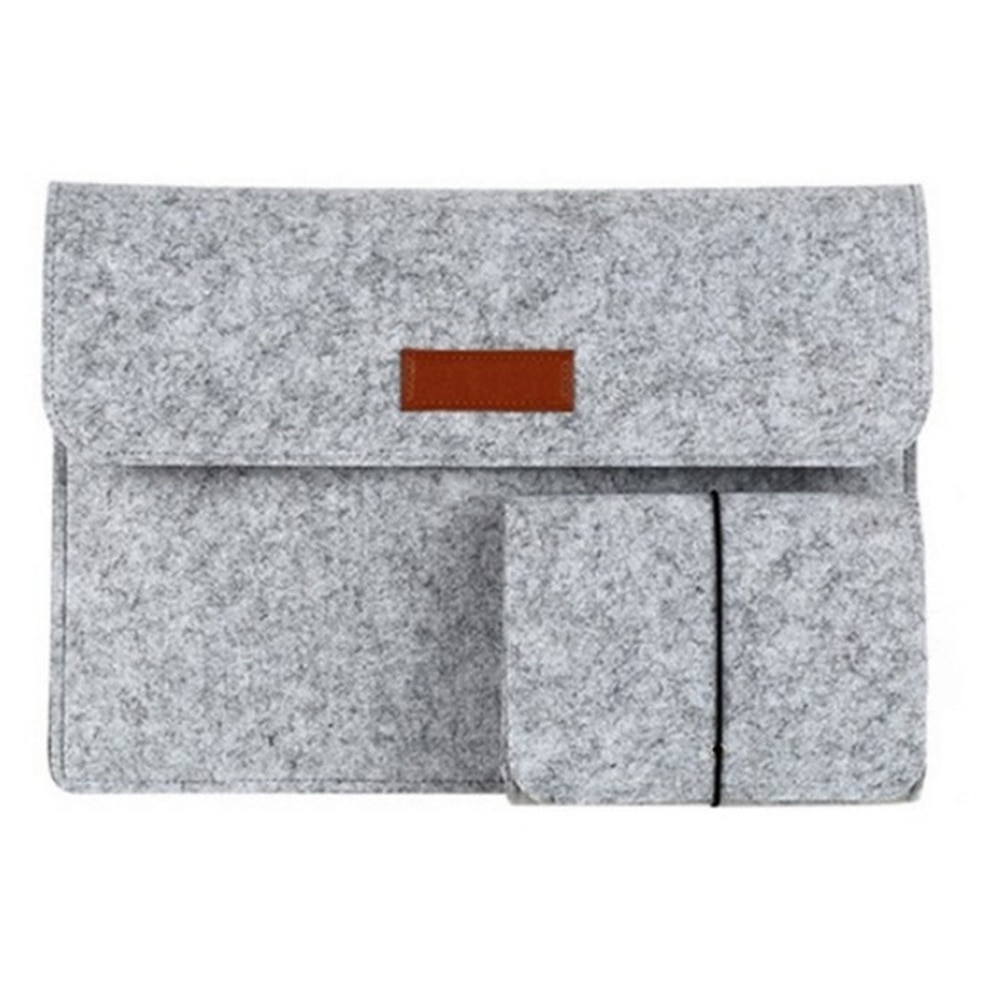 Husa laptop din fetru, Enforose, 14", 15" MacBook Pro, design subtire, rezistent la apa, gri inchis