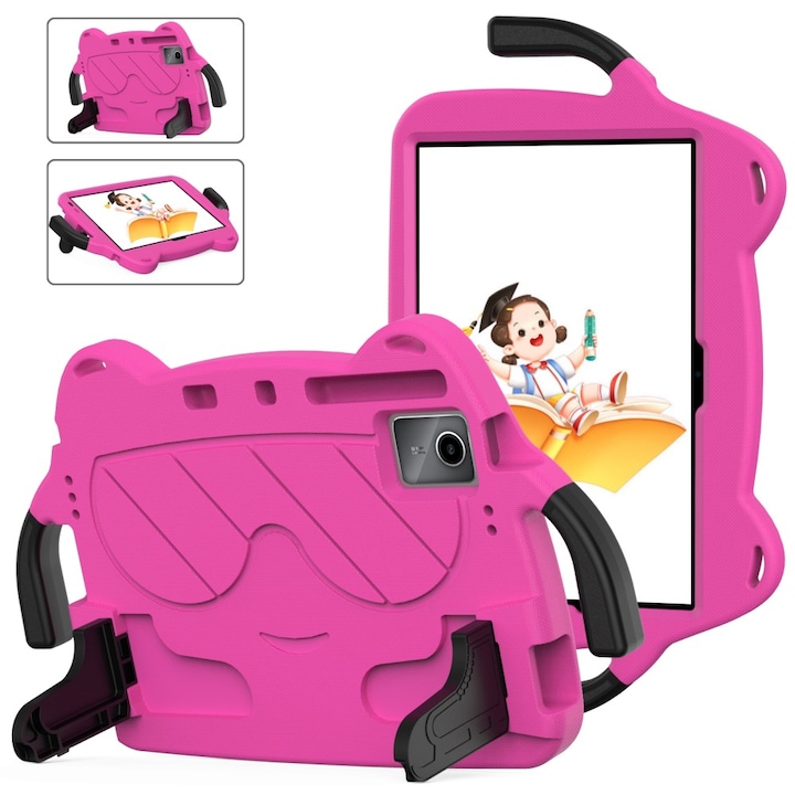 Husa tablete copii XGSM, cu maner, roz, pentru Xiaomi Redmi Pad SE/Huawei MatePad 11 2021/DOOGEE T30 Pro/Lenovo Tab M11